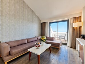 Suite, 2 Bedrooms, 2 Bathrooms (Sea Side) | Living area | 43-inch LCD TV with satellite channels, TV, ping pong