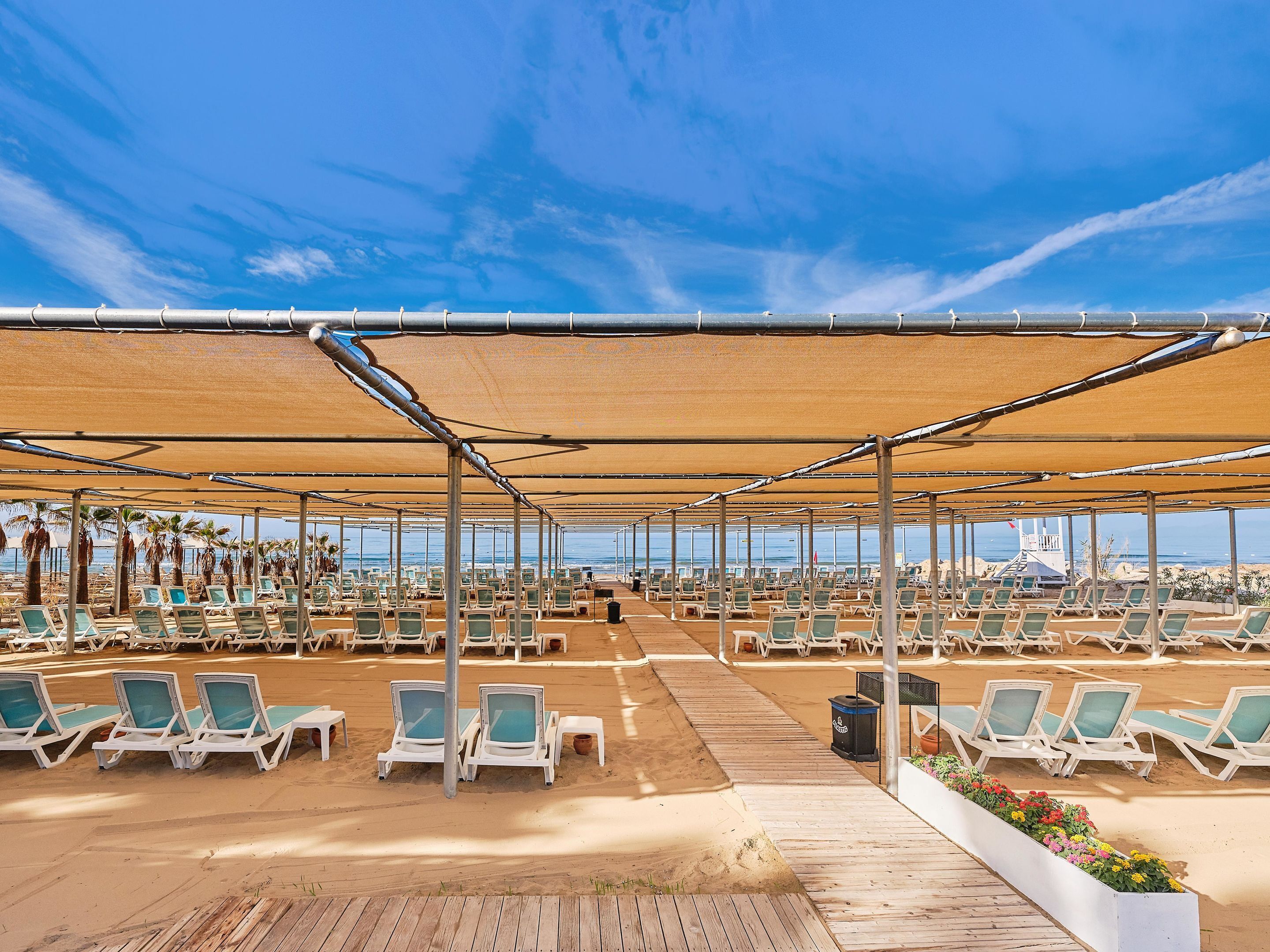 Outdoor banquet area