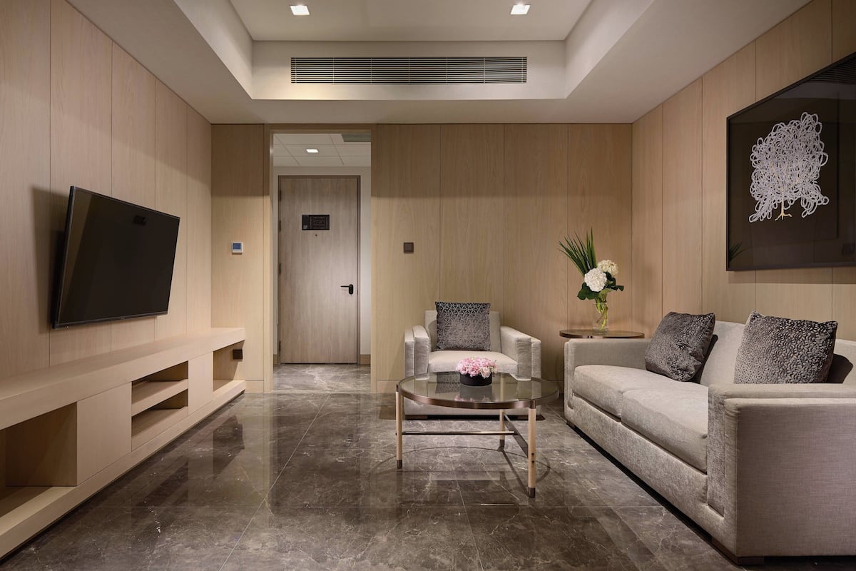 50-inch LCD TV with cable channels, TV, pay films