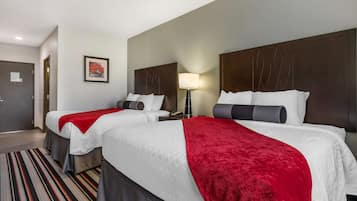 Premium bedding, desk, iron/ironing board, cribs/infant beds