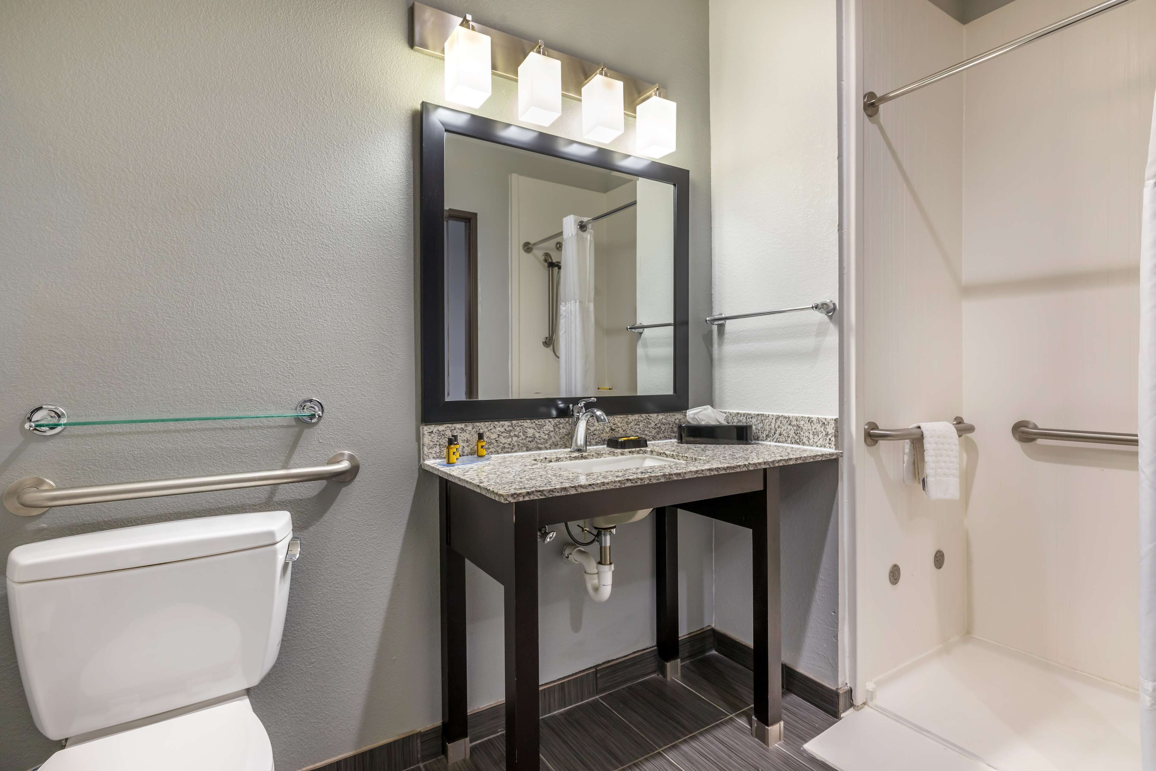 free toiletries, hair dryer, towels, soap