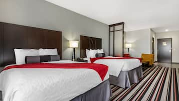 Premium bedding, desk, iron/ironing board, cots/infant beds
