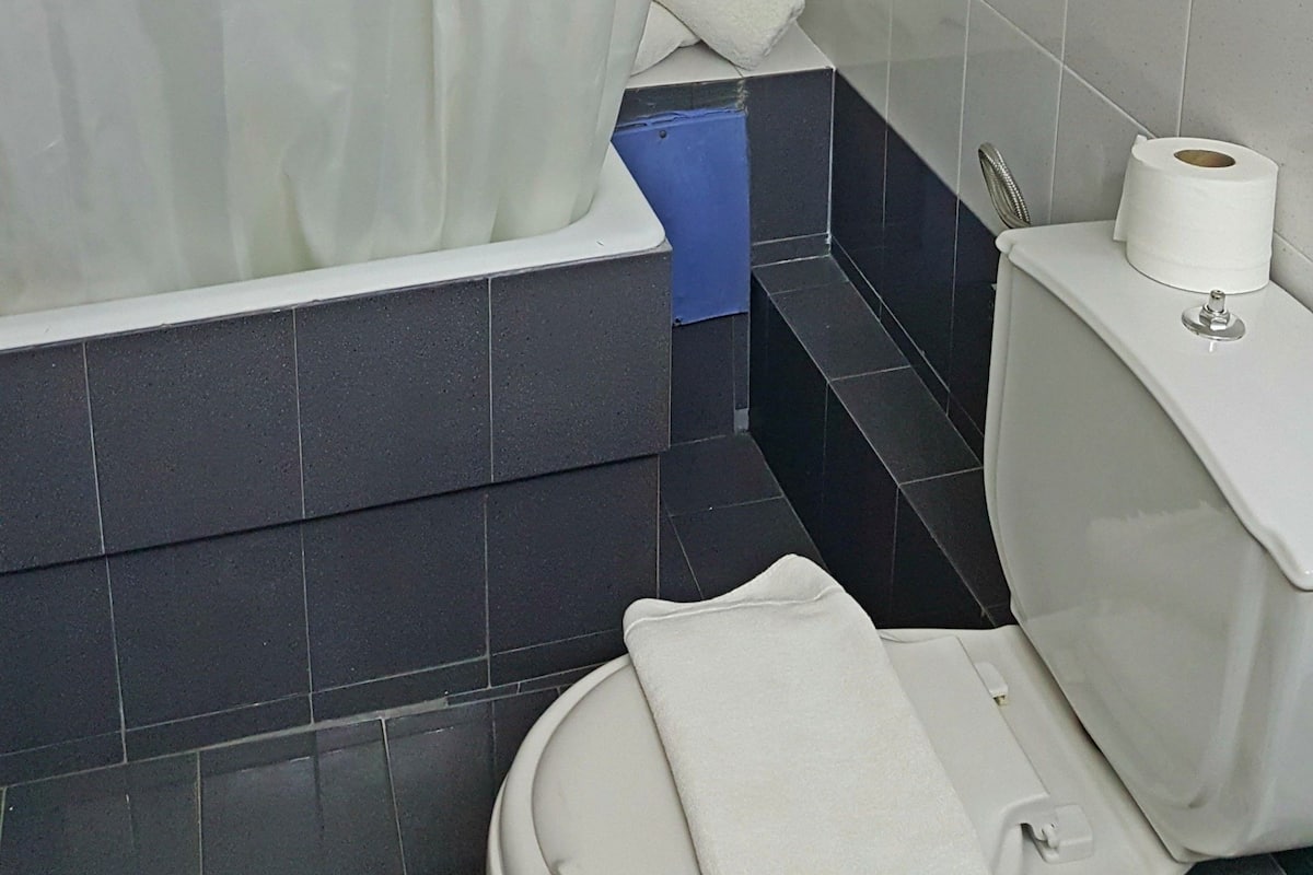 Free toiletries, hair dryer, towels, soap