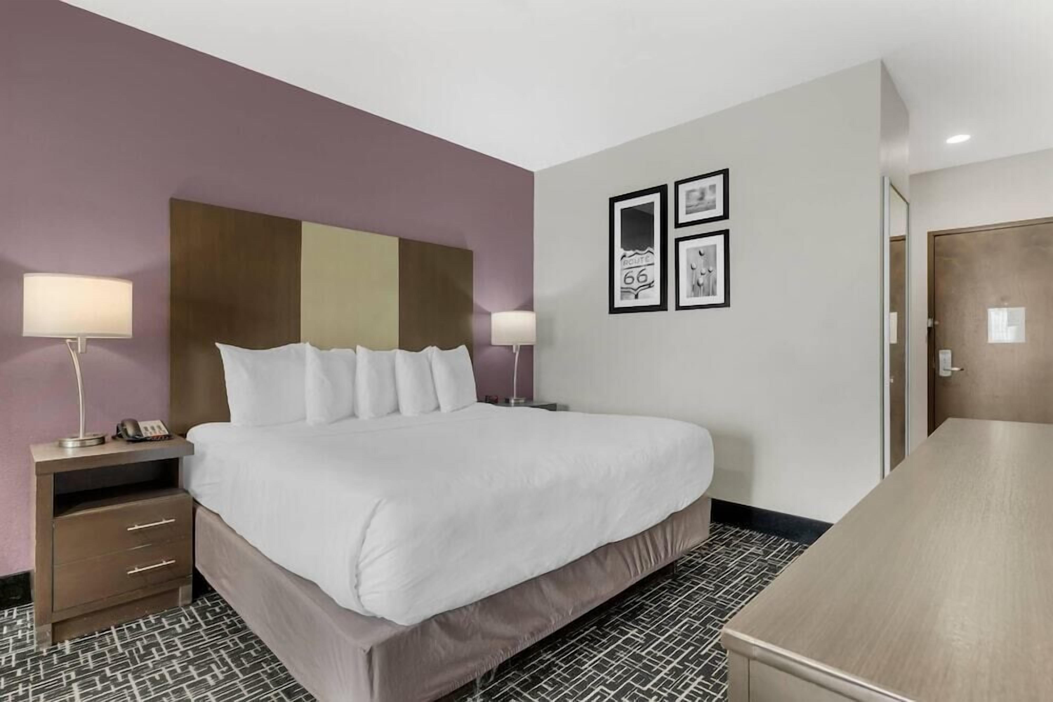 Premium bedding, pillowtop beds, desk, iron/ironing board