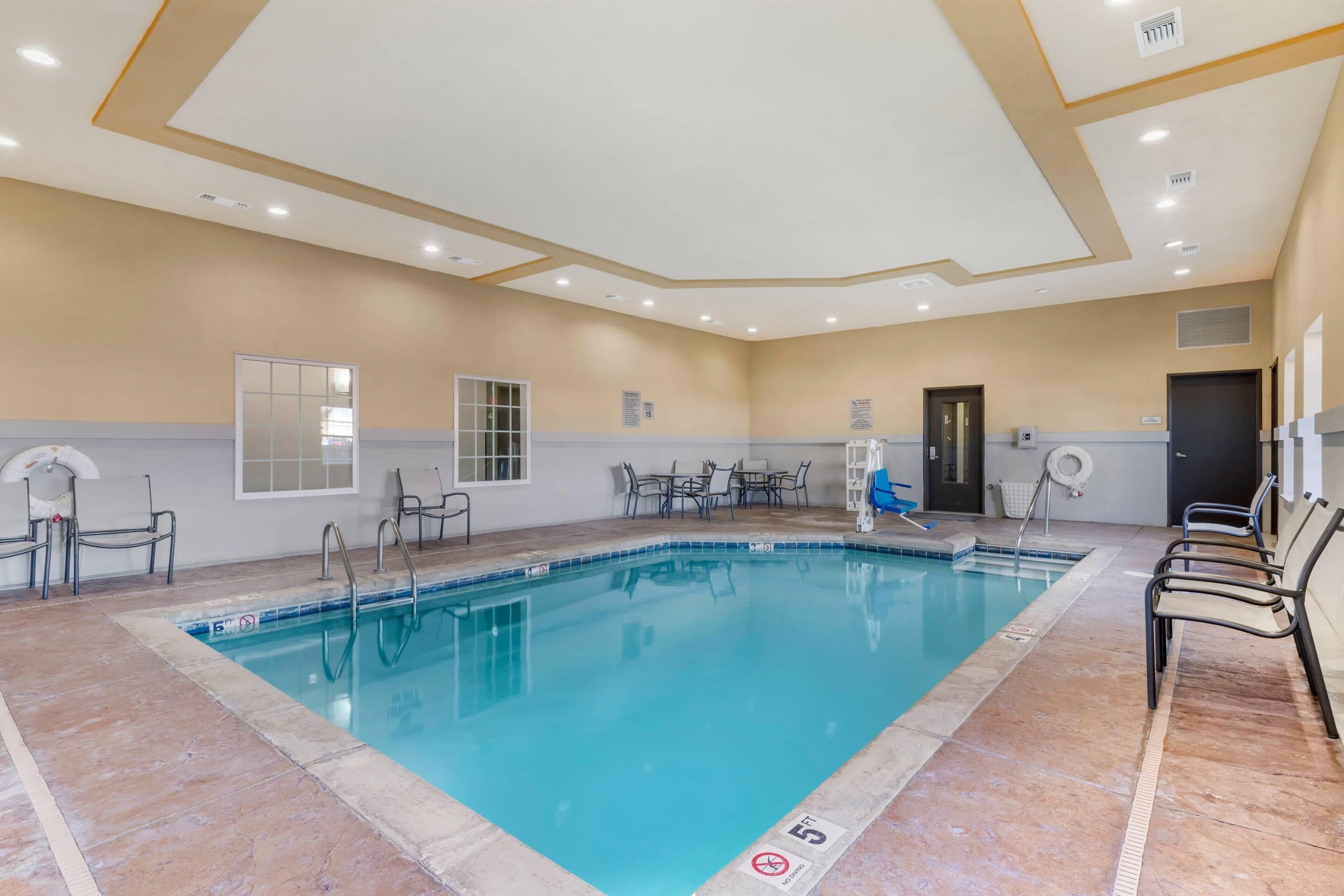 Indoor pool, a heated pool
