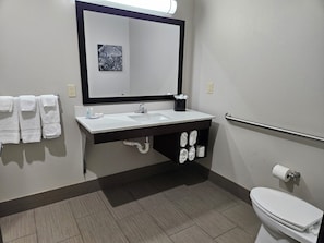 Tina con regadera, amenidades de baño gratuitas, secadora de cabello