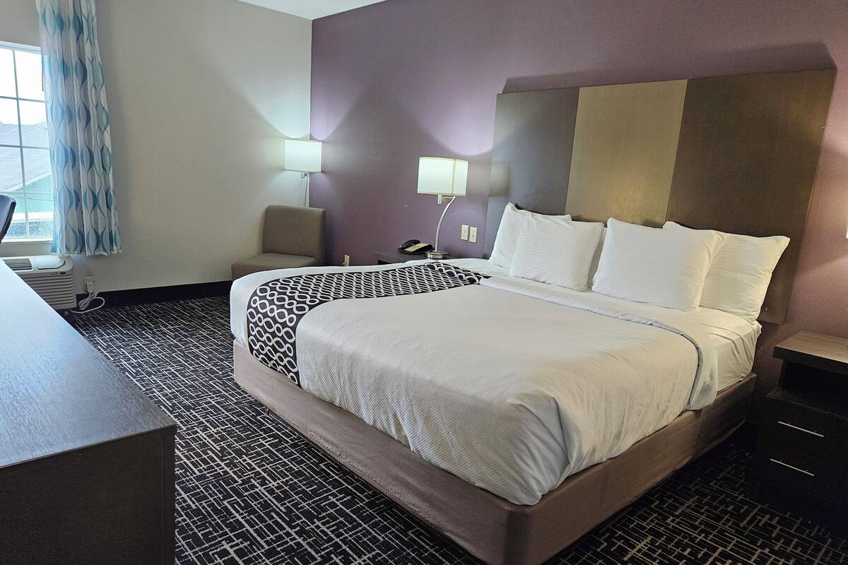 premium bedding, pillow-top beds, desk, iron/ironing board