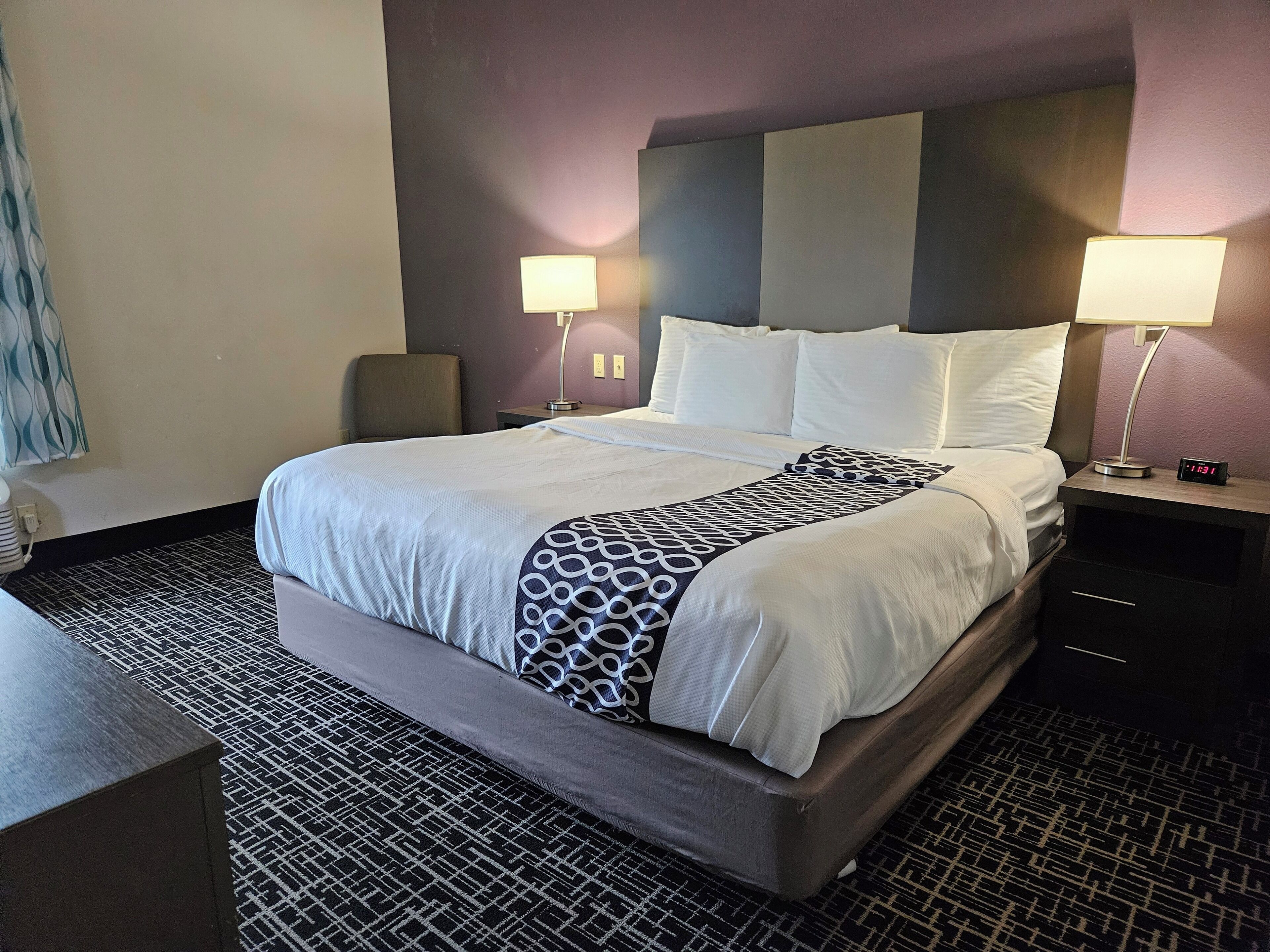 premium bedding, pillow-top beds, desk, iron/ironing board