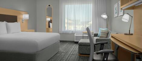 Ropa de cama de alta calidad y escritorio