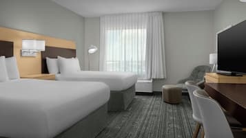 Studio Suite, 2 Queen Beds | Premium bedding, desk, laptop workspace, blackout curtains