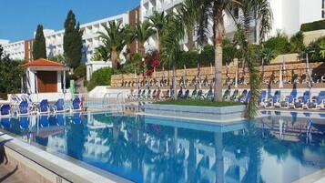 Indoor pool, 2 outdoor pools, pool umbrellas, sun loungers