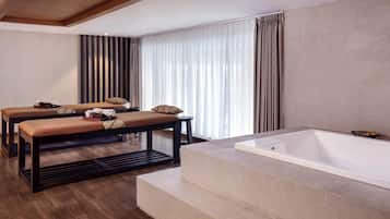 Sauna, hot tub, hot springs, hot stone massages
