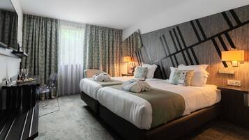 Superior-værelse - 2 enkeltsenge | Premium-sengetøj, pengeskab på værelset, individuelt design