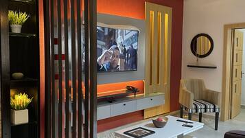 Căn hộ Executive, 1 phòng ngủ, không hút thuốc, bếp | Phòng khách