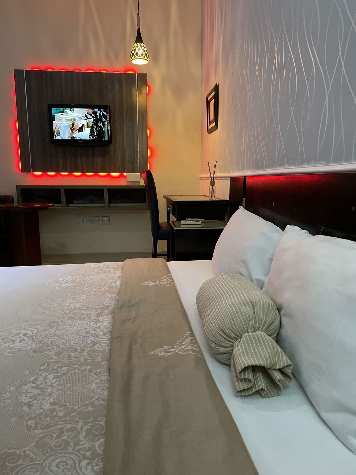 Premium bedding, down duvets, individually decorated