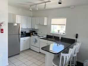 Mini-fridge, microwave, coffee/tea maker