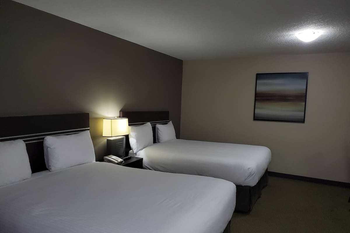 Standard Room, 2 Queen Beds, City View | Premium bedding, down comforters, desk, laptop workspace