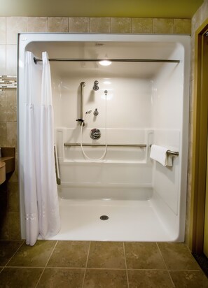 Standard Suite, 1 King Bed, Accessible | Bathroom shower - Refresh Inn & Suites (Saskatoon)
