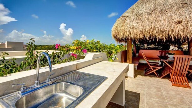 Premier Penthouse, 2 Bedrooms, Tower (Casa de Colores) | Terrace/patio - Zama Gardens (Tulum)