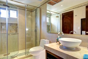 Apartment, 2 Bedrooms, Terrace (Los Mijales) | Bathroom | Shower, free toiletries, hair dryer, towels - Zama Gardens (Tulum)
