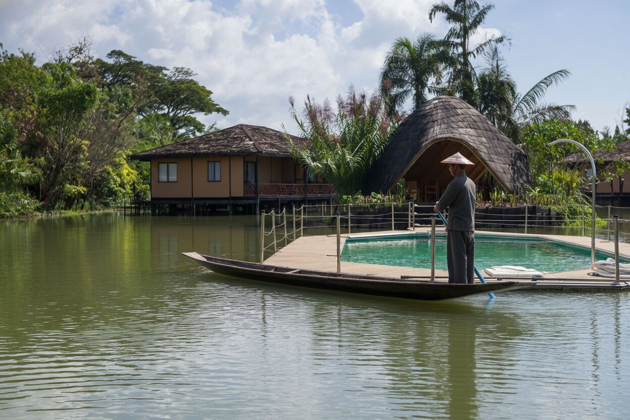 Außenpool, Cabañas (kostenlos), Sonnenschirme