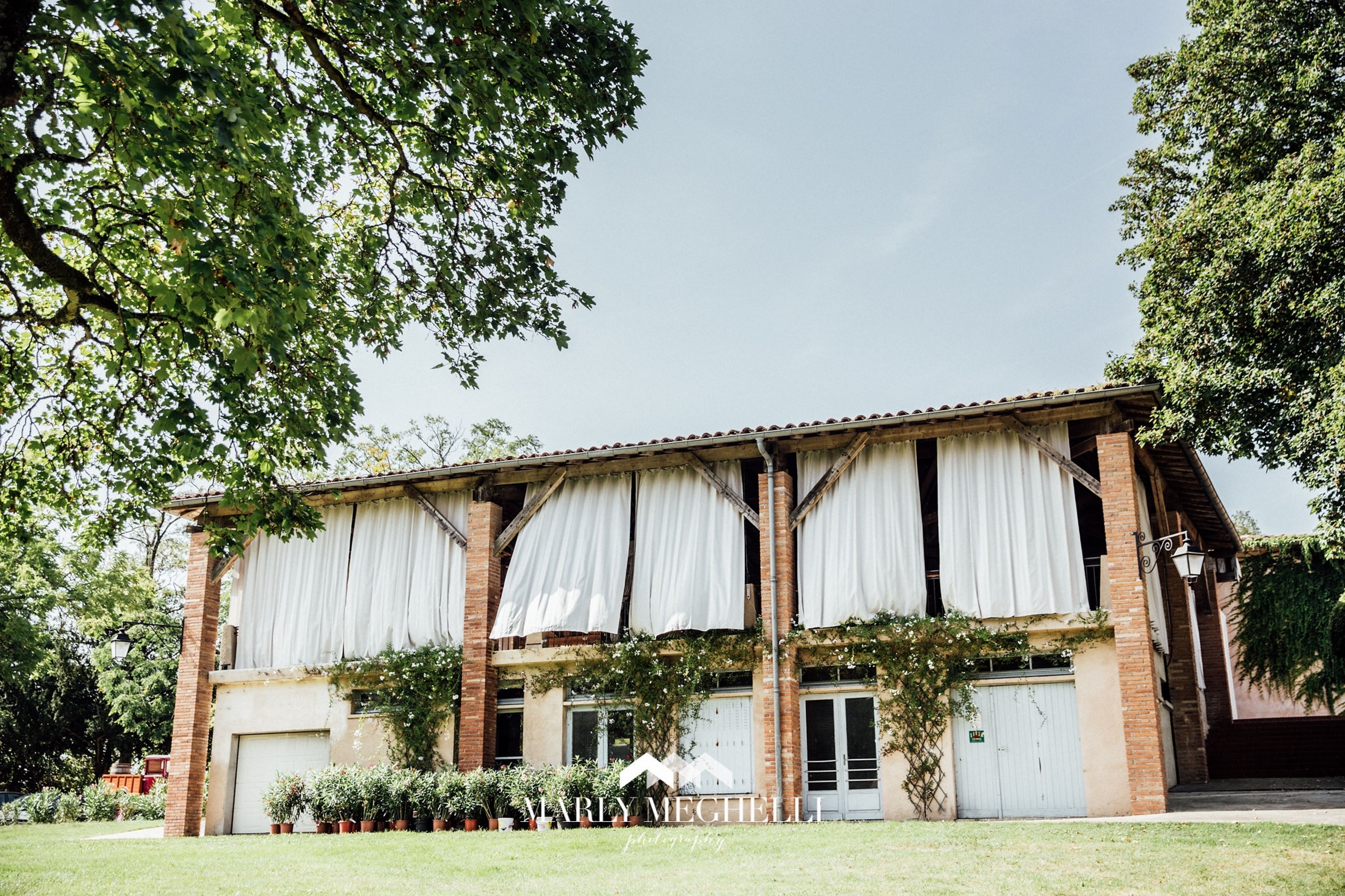 outdoor wedding area