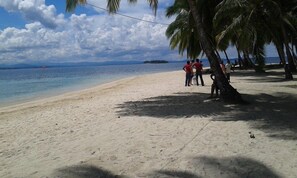 On the beach, beach bar, rowing