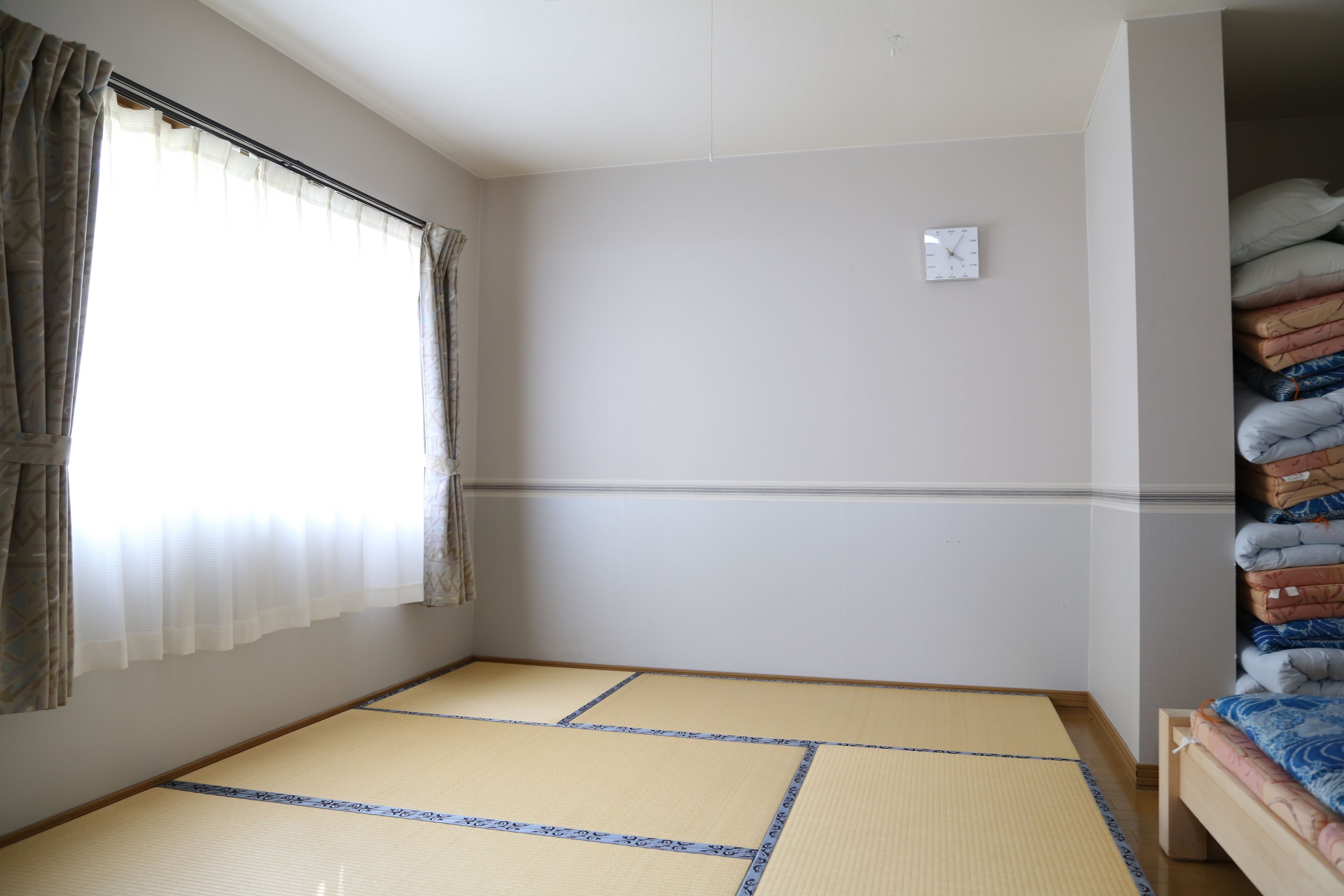 down duvets, desk, blackout curtains, iron/ironing board