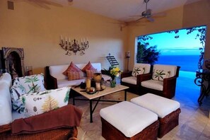 Luxury Villa, 5 Bedrooms, Ocean View | Living area - Casa Luca (Cabo San Lucas)