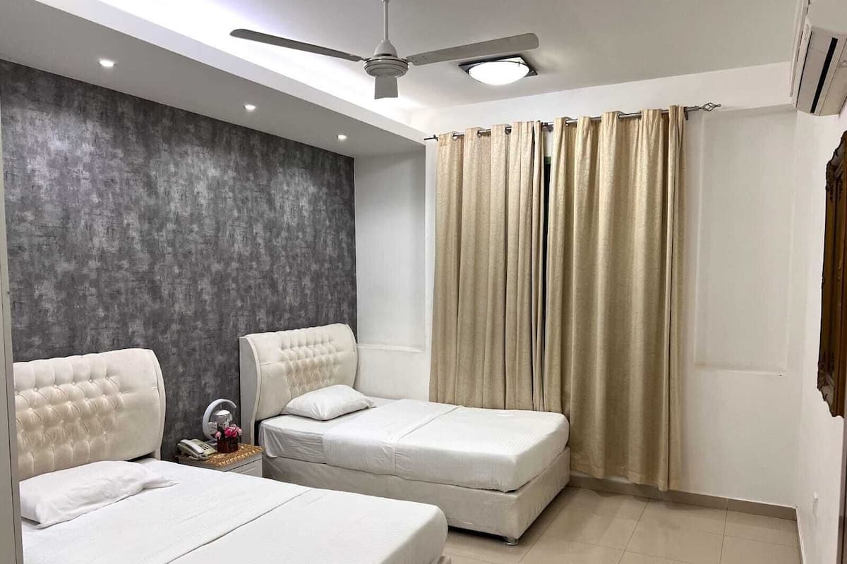 1 habitación y ropa de cama de alta calidad