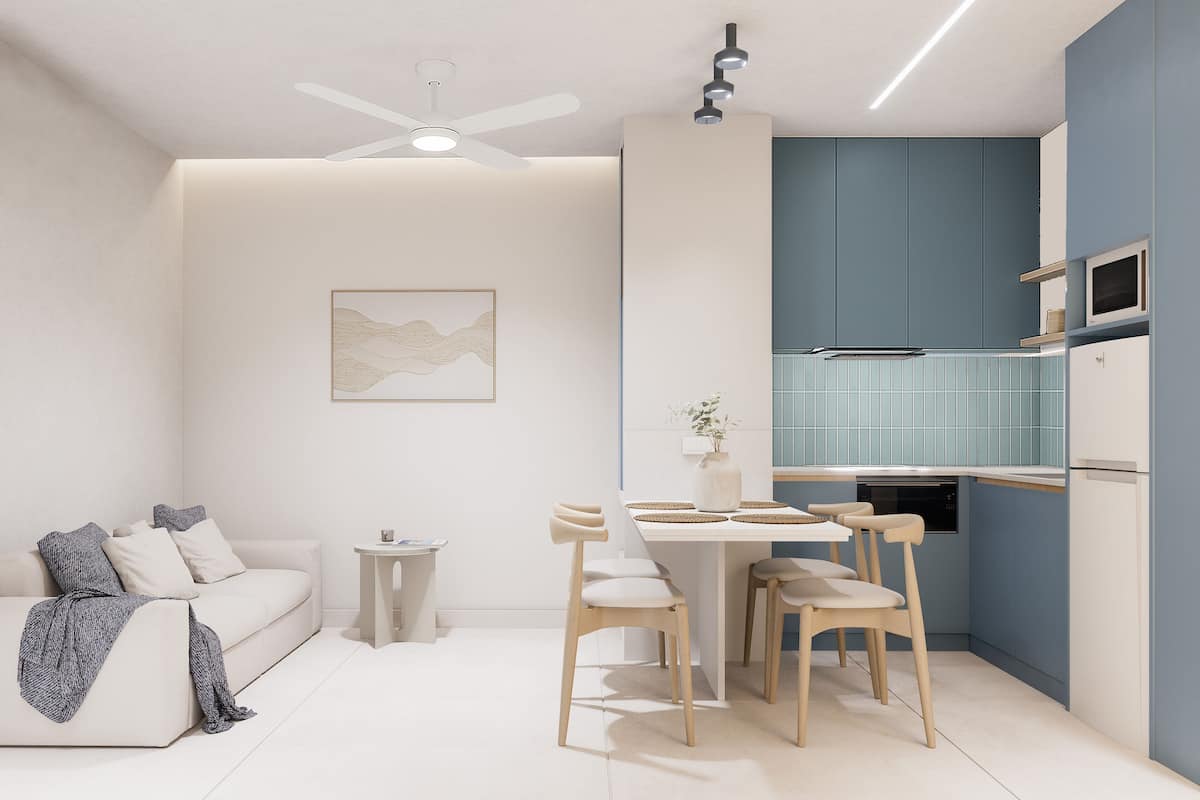 Apartment, 1 Bedroom, Side Sea View | أسرّة بإسفنج يتكيف مع شكل الجسم وخزنة داخل الغرفة وتجهيزات عازلة للصوت