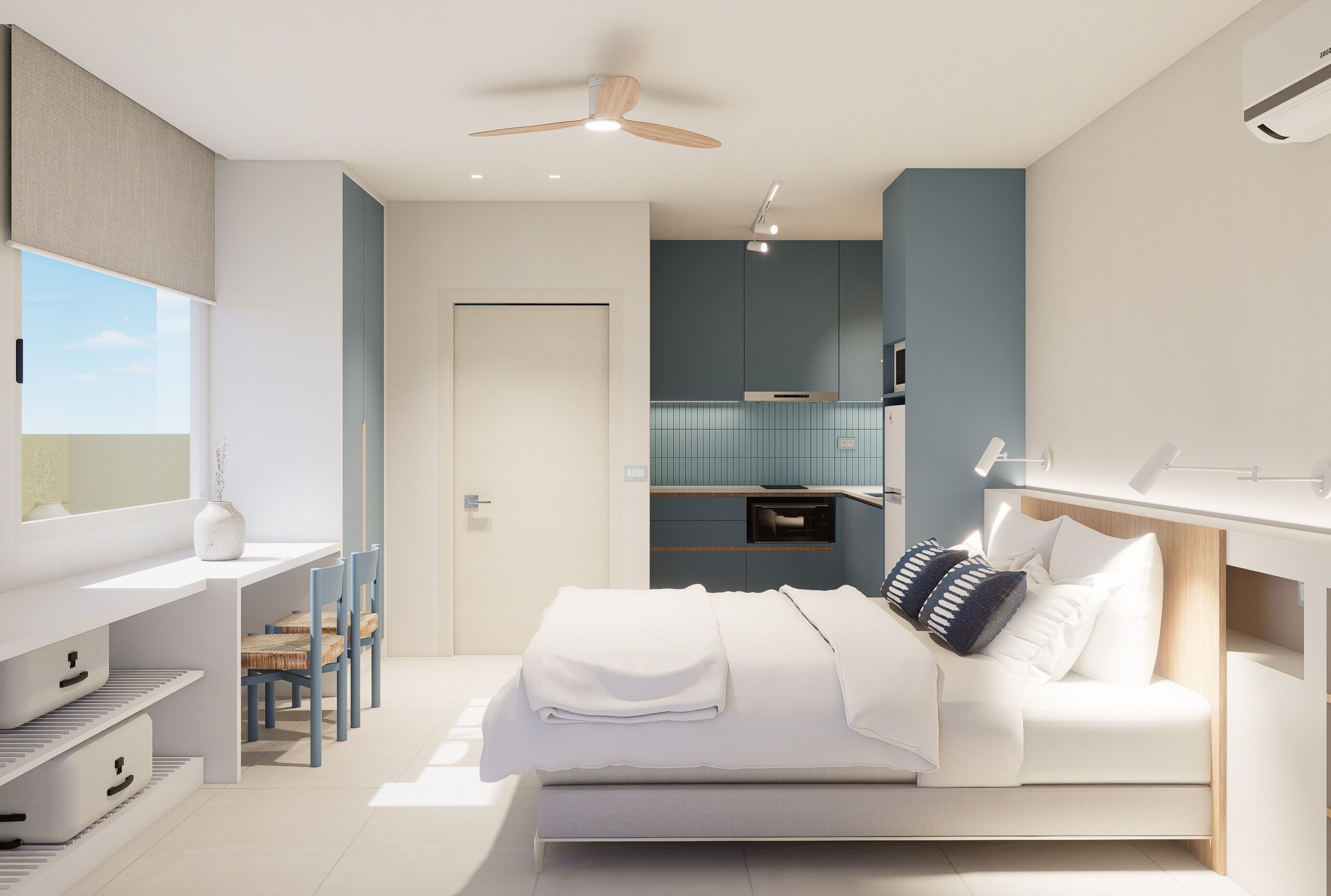 Studio Comfort | Brankas, kedap suara, setrika/meja setrika, dan Wi-Fi gratis