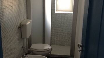 Studio, Balcony, City View | Bathroom | Shower, hair dryer, bidet