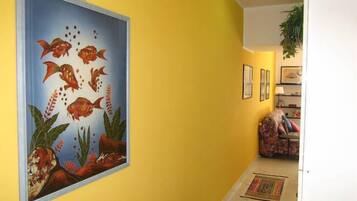 Apartment, 1 Bedroom, Terrace, Ocean View | Living room | Flat-screen TV