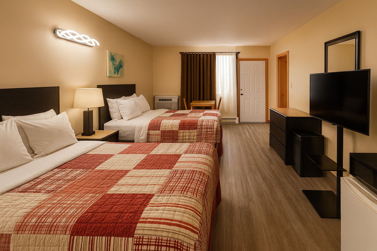 Classic-Zimmer, 2 Doppelbetten, Nichtraucher | Zustellbetten, kostenloses WLAN