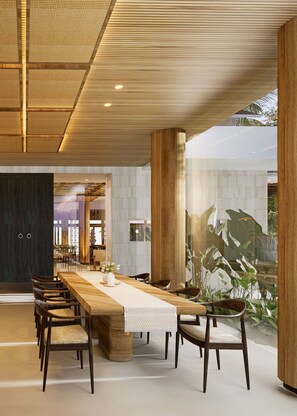 Breakfast, lunch, dinner served; international cuisine, pool views  - Anumana Ubud Bali (Ubud)