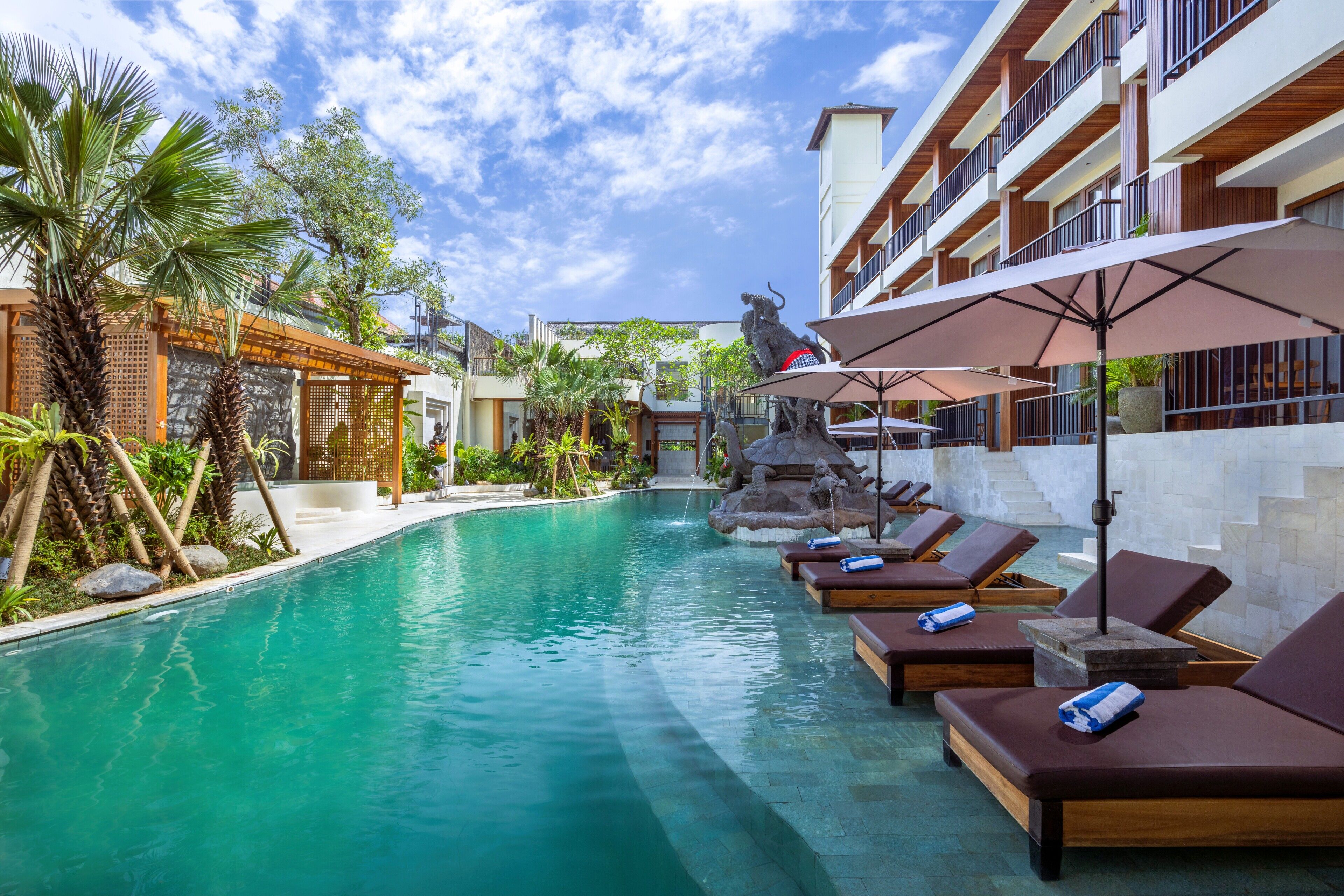 Outdoor pool, open 7:00 AM to 6:00 PM, pool umbrellas, pool loungers