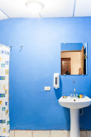 Standard-dobbeltværelse | Badeværelse | Bruser, hårtørrer, håndklæder