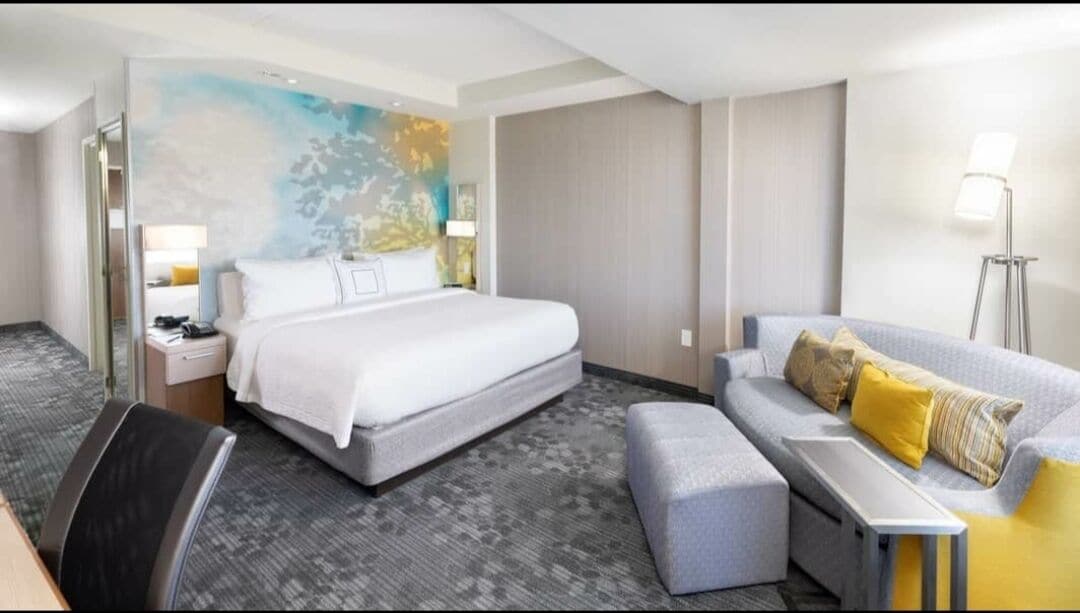 Hypo-allergenic bedding, desk, iron/ironing board