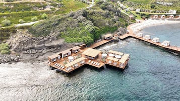 Private beach, beach cabanas, sun loungers, beach umbrellas