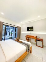 Deluxe Double Room, Pool View | Minibar, desk, laptop workspace, rollaway beds (surcharge)