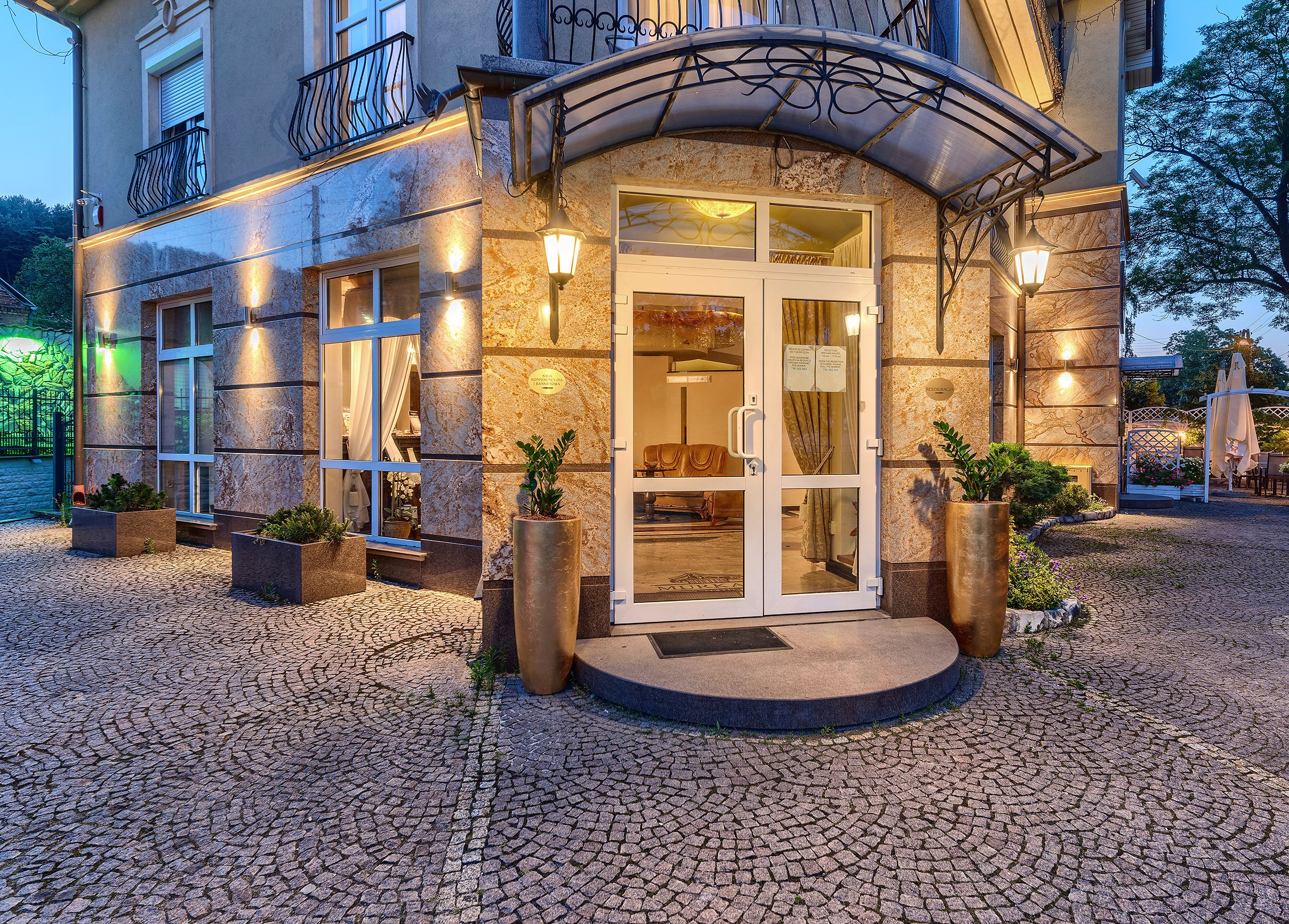 front of property – evening/night