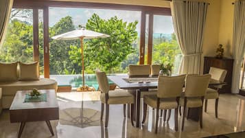Two Bedrooms Farm Villa With Private Pool | Living room
