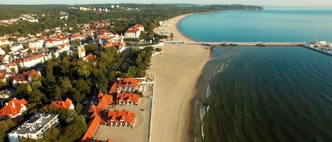 Beach nearby, white sand