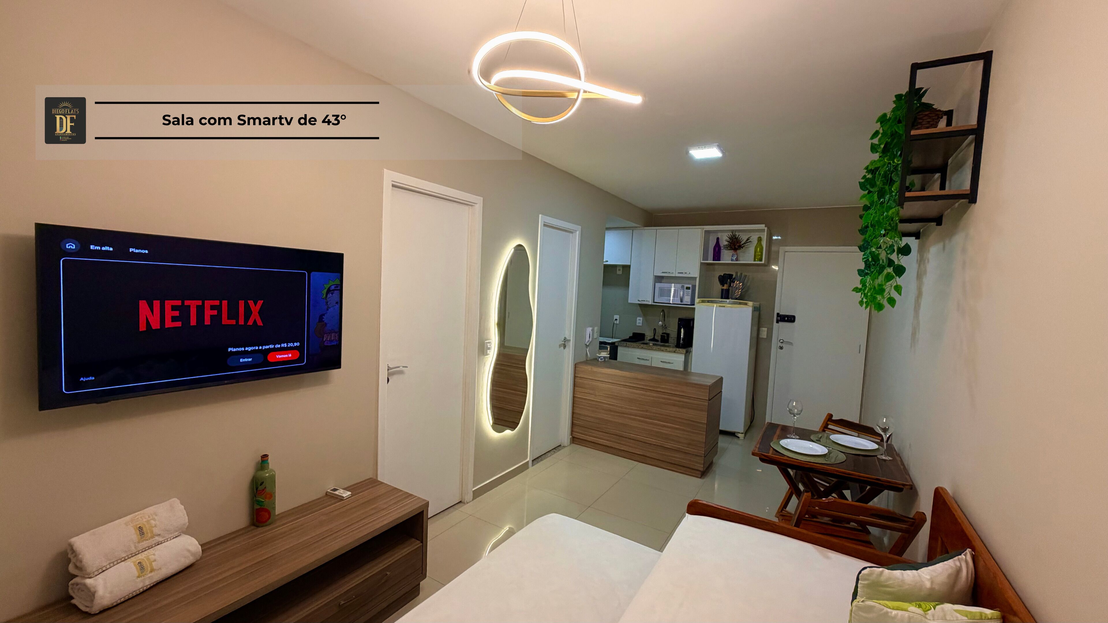 Appartement « Premier », 1 chambre, climatisation, vue mer | Coin séjour | TV connectée, Netflix, table de tennis de table