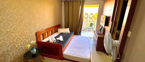 Apartamento básico | 1 dormitorio, sábanas de algodón egipcio, ropa de cama de alta calidad