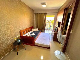 Apartamento básico | 1 dormitorio, sábanas de algodón egipcio, ropa de cama de alta calidad