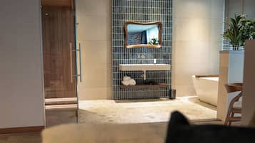 Free toiletries, hair dryer, towels