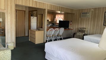 Premium Room, 2 Queen Beds, Kitchenette | Iron/ironing board, free WiFi, bed sheets