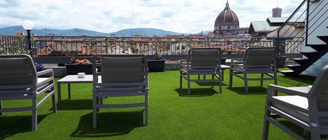 Outdoor banquet area